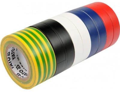 Yato Serie - PVC Isolatietape Set - 19mm - 20m - 10 stuks