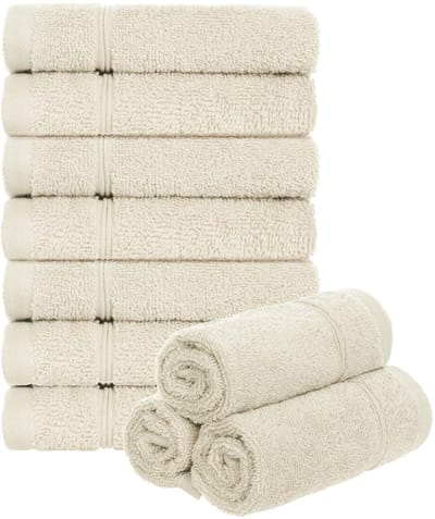 Dailygoods- Zeepdoeken Set van 10 - 30 x 30 cm - 100% Katoen - Absorberend - Gastendoekjes - Duurzaam - Wasbaar tot 60 graden - Washandjes