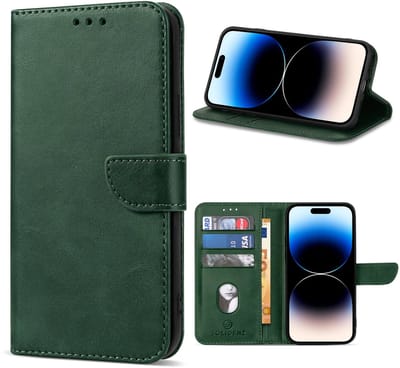 Solidenz hoesje - Geschikt voor Apple iPhone 17 - Bookcase - Groen
