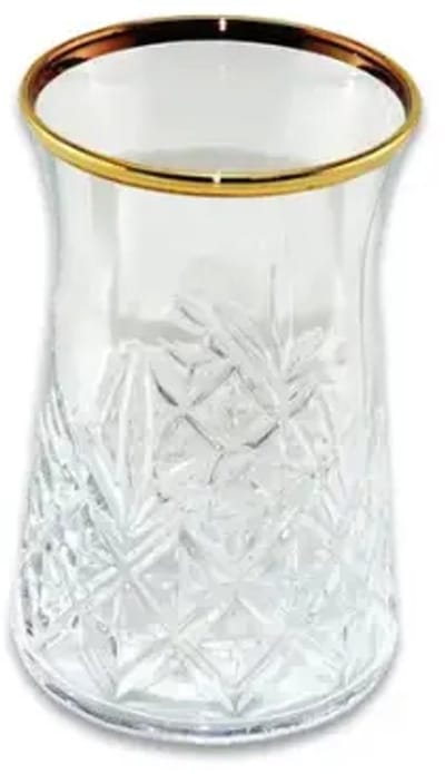 Pasabahce – theeglazen – Timeless – gouden rand – 160ml – goud – set van 6