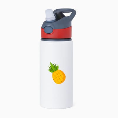 Hacebo® - Ananassen waterfles met rietje rood - Ananas - Fruit liefhebbers - Tropisch fruit - vrucht - gezond eten - water fles - 650ML