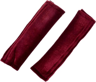 Autogordel Kussens - Gordelbeschermers Set - Comfortabel Rijden - Zachte Velours Bekleding - Set van 2 - Rood