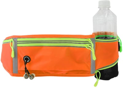 Dailygoods- Sporttas Waterdicht - Verstelbare Heupriem - Flessenhouder - Reflecterende Strepen - Duurzaam - Geschikt voor Hardlopen/Fitness - Heuptas