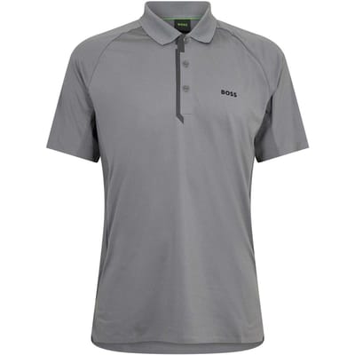 Boss Paddytech-polo met logo voor heren (raglanmodel) (Donker Beige)