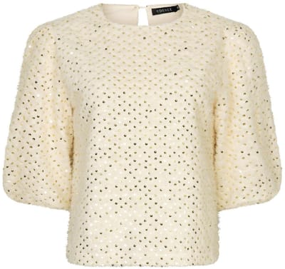 Ydence Top Chelsey Tops & T-shirts Dames - Shirt - Creme - Maat XS