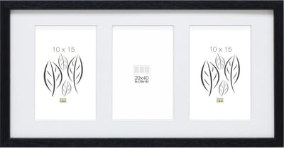 Deknudt Frames Fotolijst - Zwart - S223K2 P3 - Voor 3 foto's 10x15 cm