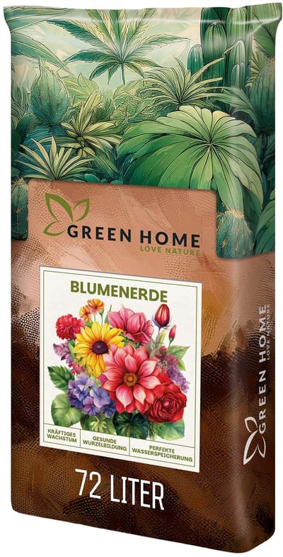 Green Home Potgrond - Voor binnen en buiten - Geschikt voor Bloemen - Gebruiksklaar - 72 Liter