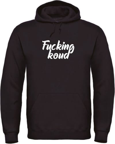 Fucking Koud wintersport hoodie Zwart S - soBAD. | Foute apres ski outfit | kleding | verkleedkleren | wintersporttruien | wintersport dames en heren