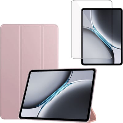Hoesje + Screenprotector geschikt voor Oppo Pad 3 Pro / OnePlus Pad 2 / OnePlus Pad Pro 12.1 – Tempered Glass - Extreme Shock Smart Case - Rose