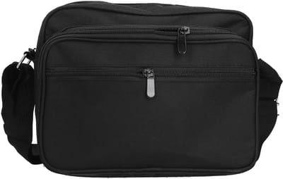 Dailygoods- Schoudertas Draagbaar - Gereedschapstas van Canvas - Zwart - Lichtgewicht - Hoogwaardige Kwaliteit - 241g