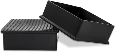 Vloerbeschermers Stoelpootdoppen PVC Vierkant 80x80mm Zwart - Set van 8