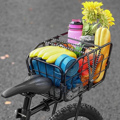 Achterop Fietsmand - Fietstas Achterdrager - Boodschappen Vervoeren - Robuuste Aluminium Constructie - 20 Liter Inhoud