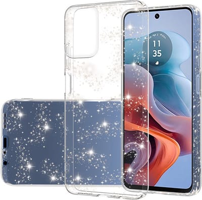 Techsuit Sparkle Skin Glitter Back Cover hoesje voor Motorola Moto G34 - Transparant