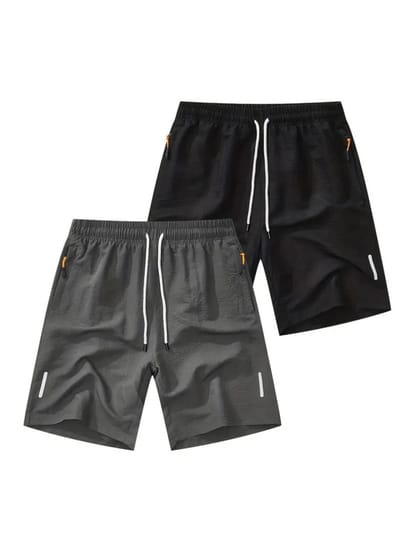 Bovista Tennisbroek Heren - Tennisshort - Tenniskleding - Padelbroek - Padel - Gym - Short - Grijs + Zwart - Maat S