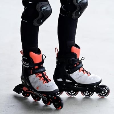 Dames Skeelers - Inline Skates - Vrijetijds Skaten - Hoge Manchet Ondersteuning - 80mm Wielen - Grijs Koraal