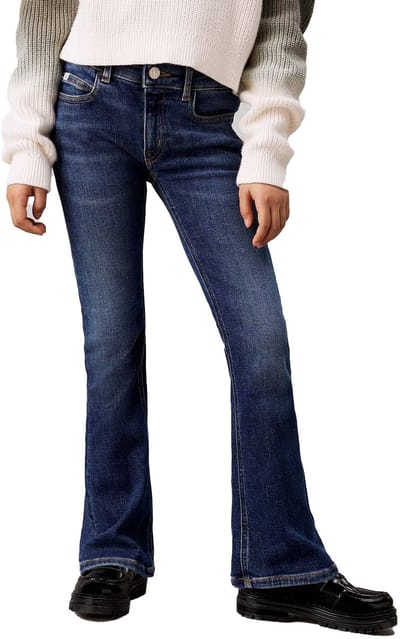 Calvin Klein Mr Flare Donkerblauwe Denimjeans - Streetwear - Kind