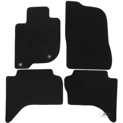 Tapis de Sol Noir Velours - J&J AUTOMOTIVE - Fiat Fullback - Sur Mesure - Antidérapant - Imperméable noir