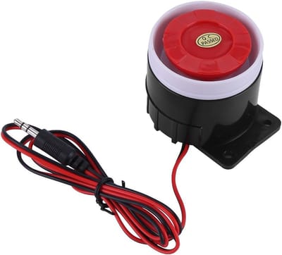 Bedrade Mini Sirene 110dB Akoestisch Alarm voor Thuisbeveiliging DC 12V