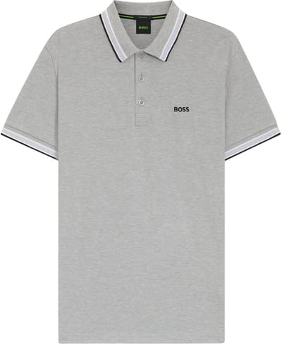 Hugo Boss polo lange mouw grijs