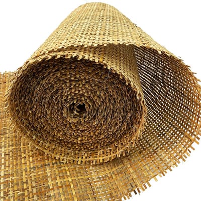 Natuurlijk Bruin Vierkant Rotan Geweven Webbing Rol voor Meubels 45cm Breed