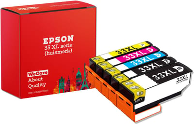 5-pack | Geschikt voor Epson 33XL inktcartridges - XP-530 - XP-540 - XP-630 - XP-635 - XP-640 - XP-645 - XP-830 - XP-900 - XP-7100