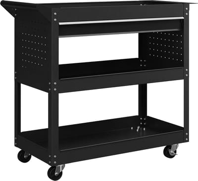 DURHAND Gereedschapswagen - Staal - 82x35x76cm - Zwart