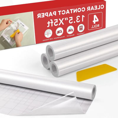 Boekomslag Beschermer - Transparant Contactpapier - Boeken Beschermen - Zelfklevend - 343 cm x 15 m - Transparant