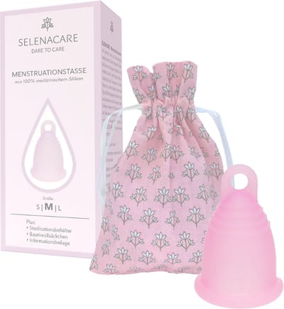 Selenacare Premium Menstruatiecup - Roze - Maat S - Duurzaam - Vegan - Medische siliconen cup