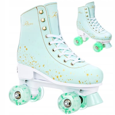 RAVEN Noa Retro Skates Mint LED Verstelbaar Maat 31-34