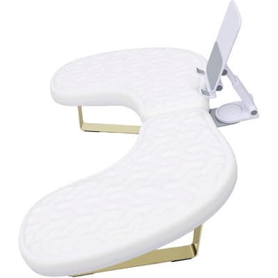 Repose-main pour ongles Respirant Haute Résilience Ergonomique Imperméable en Forme de U Repose-bras de Manucure pour Salon de Manucure Blanc blanc