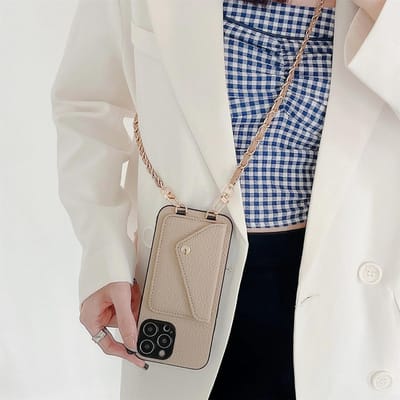 Lanyard Crossbody Portemonnee Telefoonhoesje voor IPhone 16 15 14 13 12 11 Pro Max XR XS 8 7 SE 2 3 Kaarthouder Ketting Riem Koord Tas Cover IPhone 15 Plus