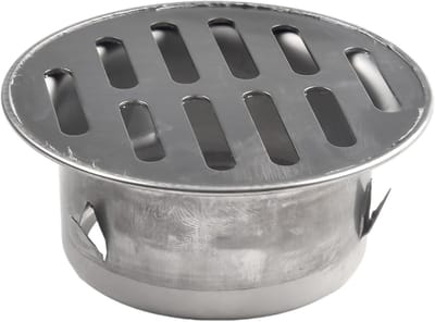 Vloerafvoer RVS - Afvoerputje Deksel - Buiten Afwatering - Holle Constructie - 63mm Diameter - Zilver