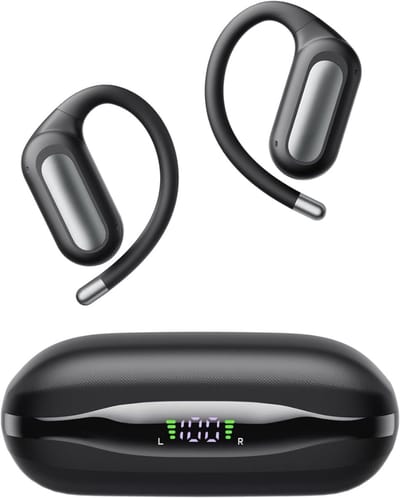 SNJY® Bone Conduction Headphone - Sporthoofdtelefoon Draadloos - Sport Oordopjes - Hardloop Oortjes - Zwart