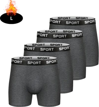 Nivard Onderbroeken Heren - Boxershort - Ondergoed - Boxer - Underwear - Mannen - 4 Pack - Donkergrijs - L