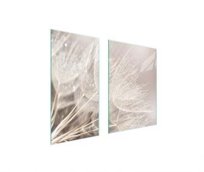 TMK ArtDeko - Snijplank - 75x52 cm - Kleurige Bloemen - Glas