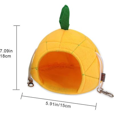Schattig Huisdier Fruit Nest Cartoon Fruit Ananas Kikker Katoen Nest Hangend Bed Hamster Hangmat yellow