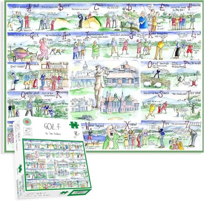 Jigsaw Puzzel 1000 Stukjes Golf Thema - Humoristisch A-Z Ontwerp