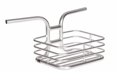 Dailygoods- Fietsmand Aluminium - Geïntegreerd Stuur - Draagvermogen - Slijtvast - Geschikt voor Fiets/Scooter/Motor - Afmetingen 25x34x11 cm - Fietsmandje