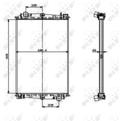 Radiator, motorkoeling NRF 519586