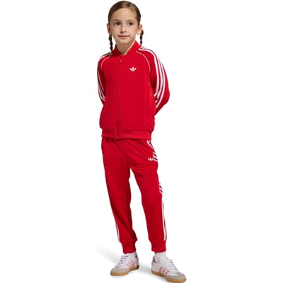Adidas Sst Tracksuit Trainingspakken Peuter - Rood - Maat 117 - 122 CM - Poly Mesh
