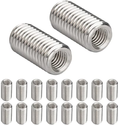 Dailygoods- Schroefdraadinzetstukken 20 Stuks - M8 Mannelijk naar M4 Vrouwelijk - Roestvrij Staal - Corrosiebestendig - Lange Levensduur - Voor Meubelprojecten - Reducentiemoer