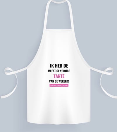 Akyol - ik heb de meest geweldige tante van wereld (klopt, deze mok heb ik van haar) Keukenschort - Tante - de meest geweldigste tante - verjaardagscadeau - verjaardag - cadeau - cadeautje voor tante - tante artikelen - gift - 82 bij 71 cm