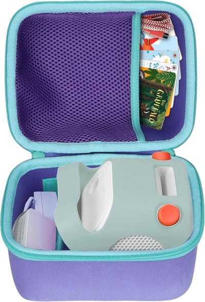 Hard Case voor Yoto Player - Kids Bluetooth Speaker, Audioboeken, Muziek en Radio, Paars + Groen, Bescherming en Stijl voor Kinderen