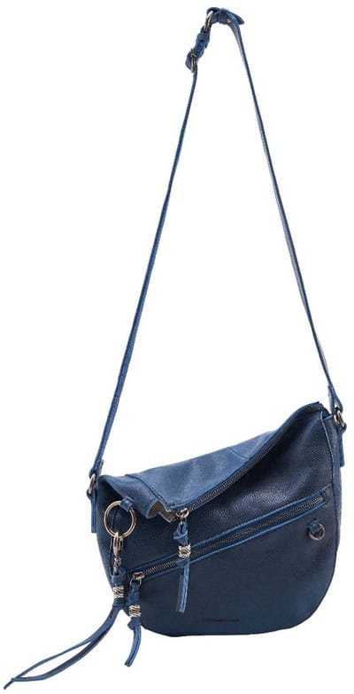 FREDsBRUDER Leren schoudertas My Forever Friend Midi Shoulderbag Blue donkerblauw