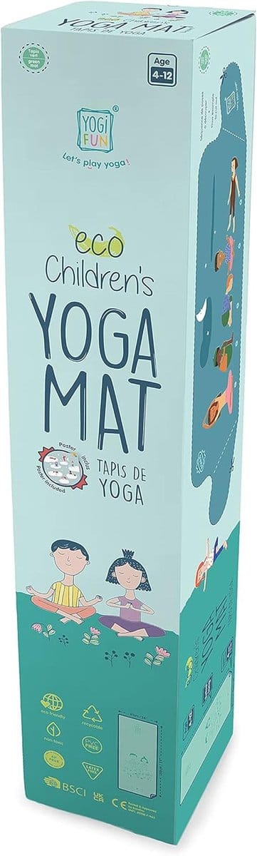 Kinder Yogamat - Oefenmat - Yoga Beoefenen - Antislip Schokbestendig - 150 x 61 cm - Groen