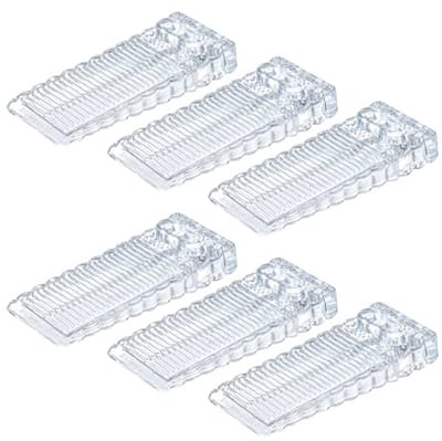 Antislip Deurstopper - Transparante Deurwig, Verstelbaar en Beschermend voor Vloeren - 6 Stuks