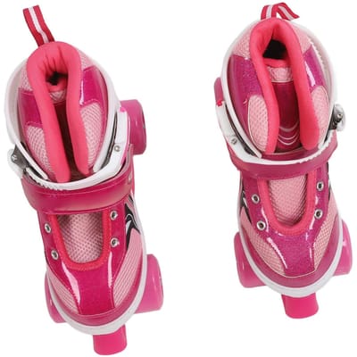 Patins à roulettes pour enfants Garçons Filles Maille PVC Patins à roulettes à quatre roues pour débutants Intérieur Extérieur