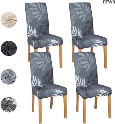 RFWR® Universele Stretch Stoelhoezen Set van 4 of 6 Stuks - Afneembaar en Wasbaar, Geschikt voor Eetkamerstoelen, Ceremonies en Restaurants