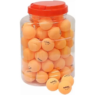 Potje met 60 tafeltennisballetjes Softee 40 mm