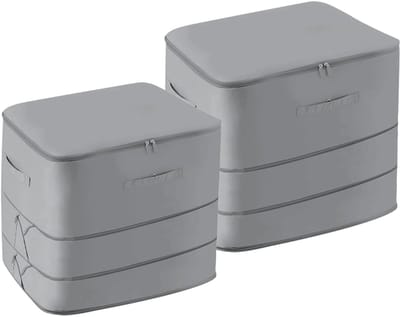 Dailygoods - Ruimtebesparende Organizer - Zelfcomprimerende Opbergzakken voor Dekbedden in Grijs